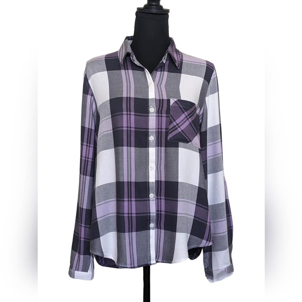 Eddie Bauer | Woman's Plaid Button Up Shirt Size M